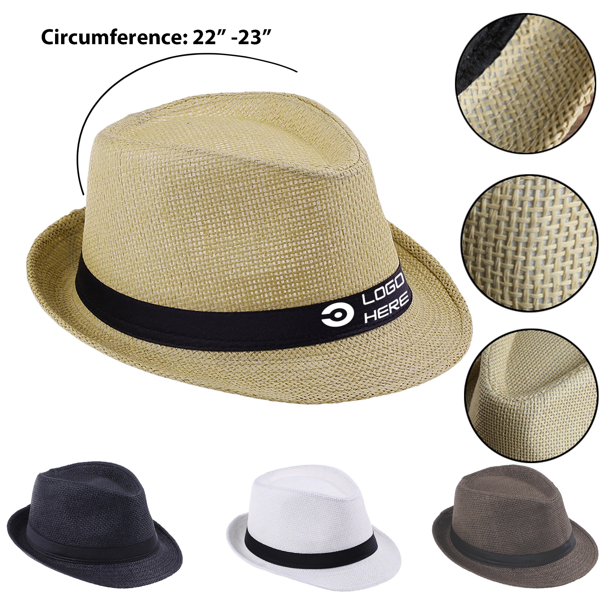 Short Brim Straw Sun Hat 2