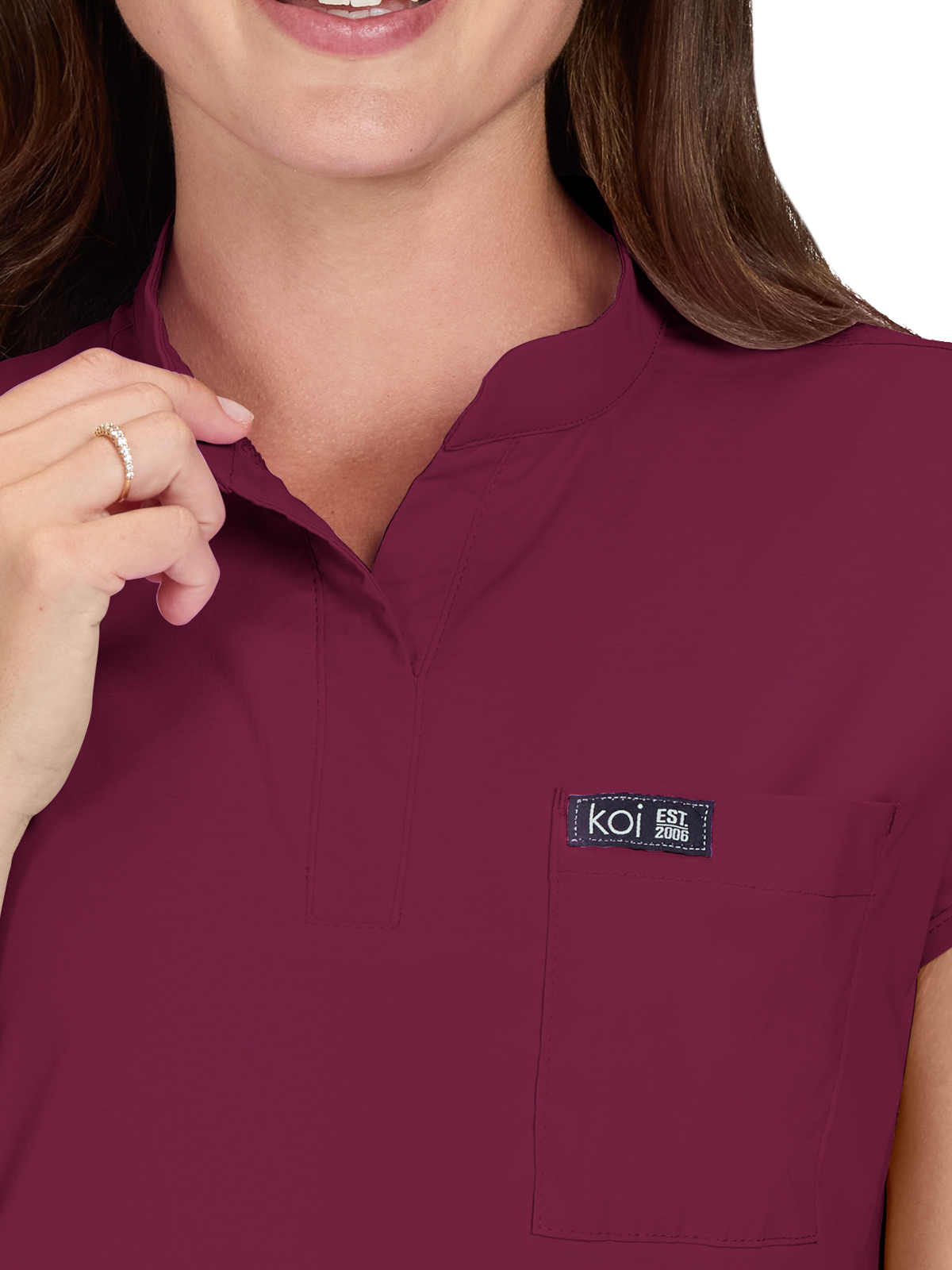 koi - Basics - Women's One-Pocket Stretch Tuck-In Ari Top 7