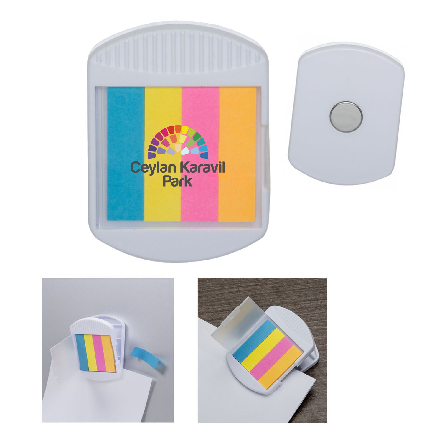 Magnetic Memo Clip with Adhesive Flags 1