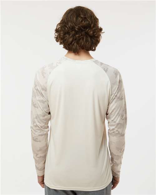 Unisex Cayman Performance Camo Colorblocked Long Sleeve T-Shirt - 216 44