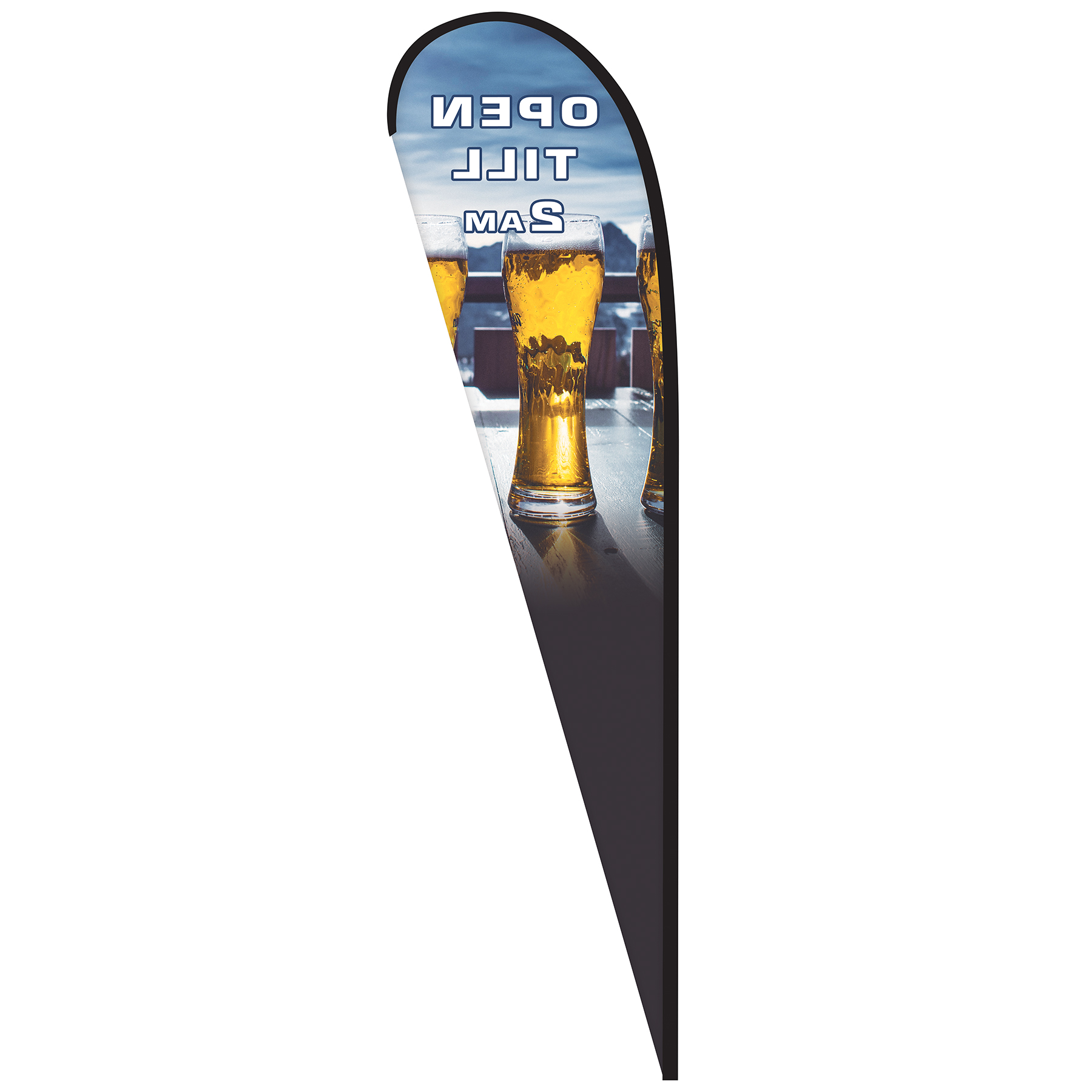 15' Single Reverse Custom Portable Teardrop Banner 20