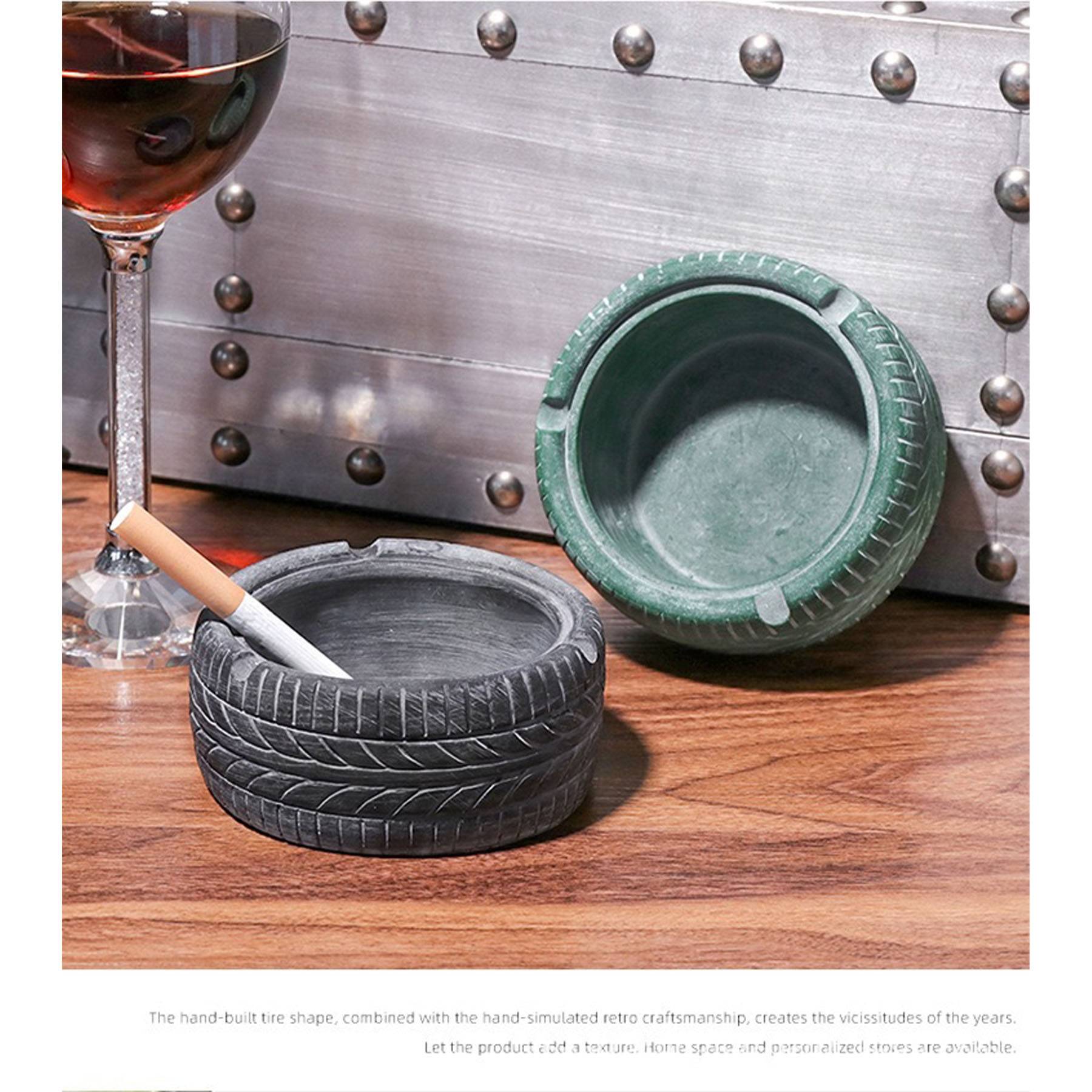 Resin Tire Shaped Ashtrays for Cigarettes 3