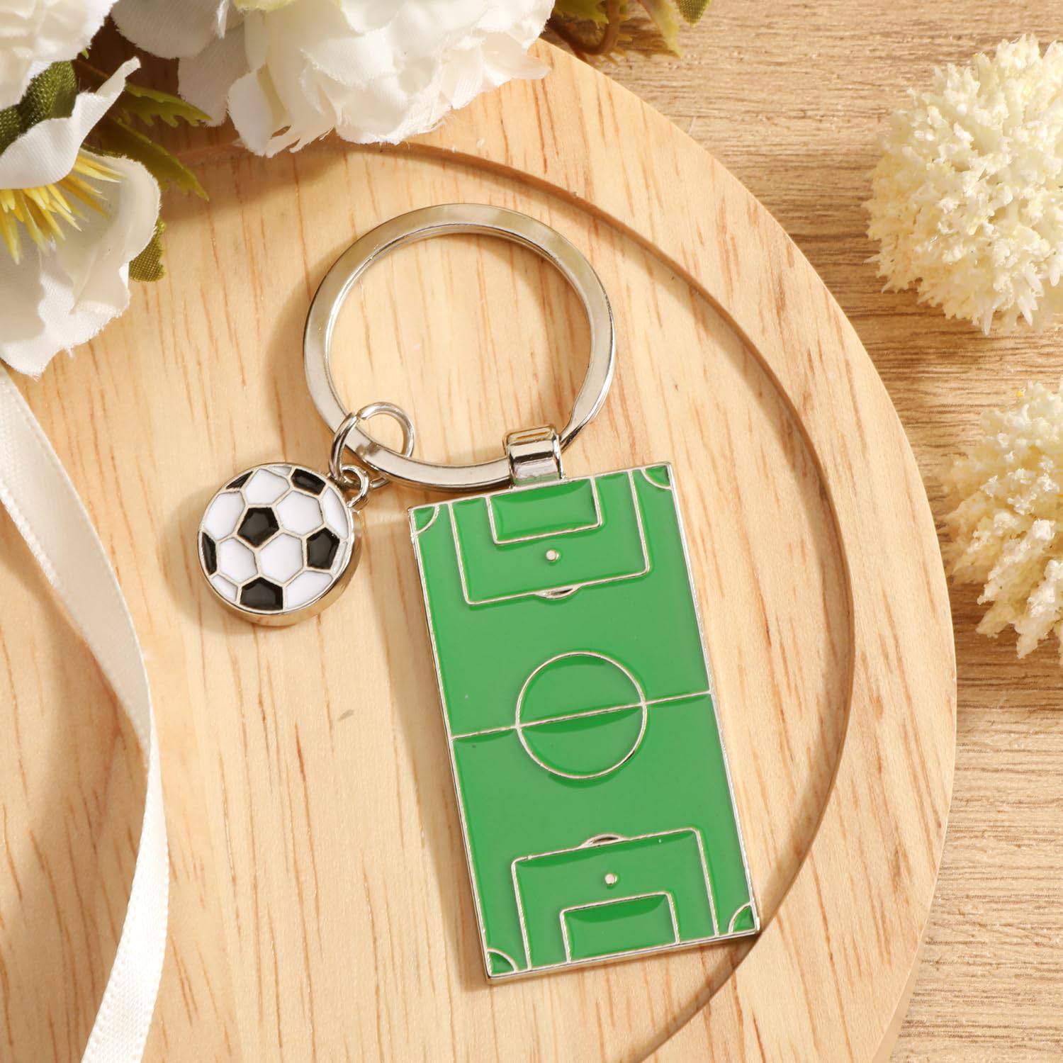 Zinc Alloy Soccer Field Keychain 6