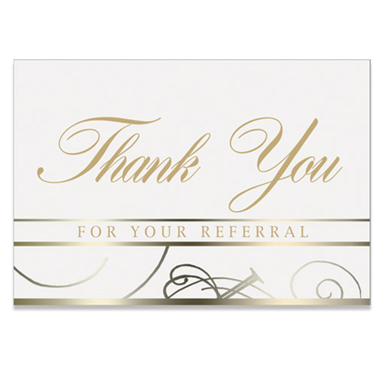 White Referral Thank You Card 1