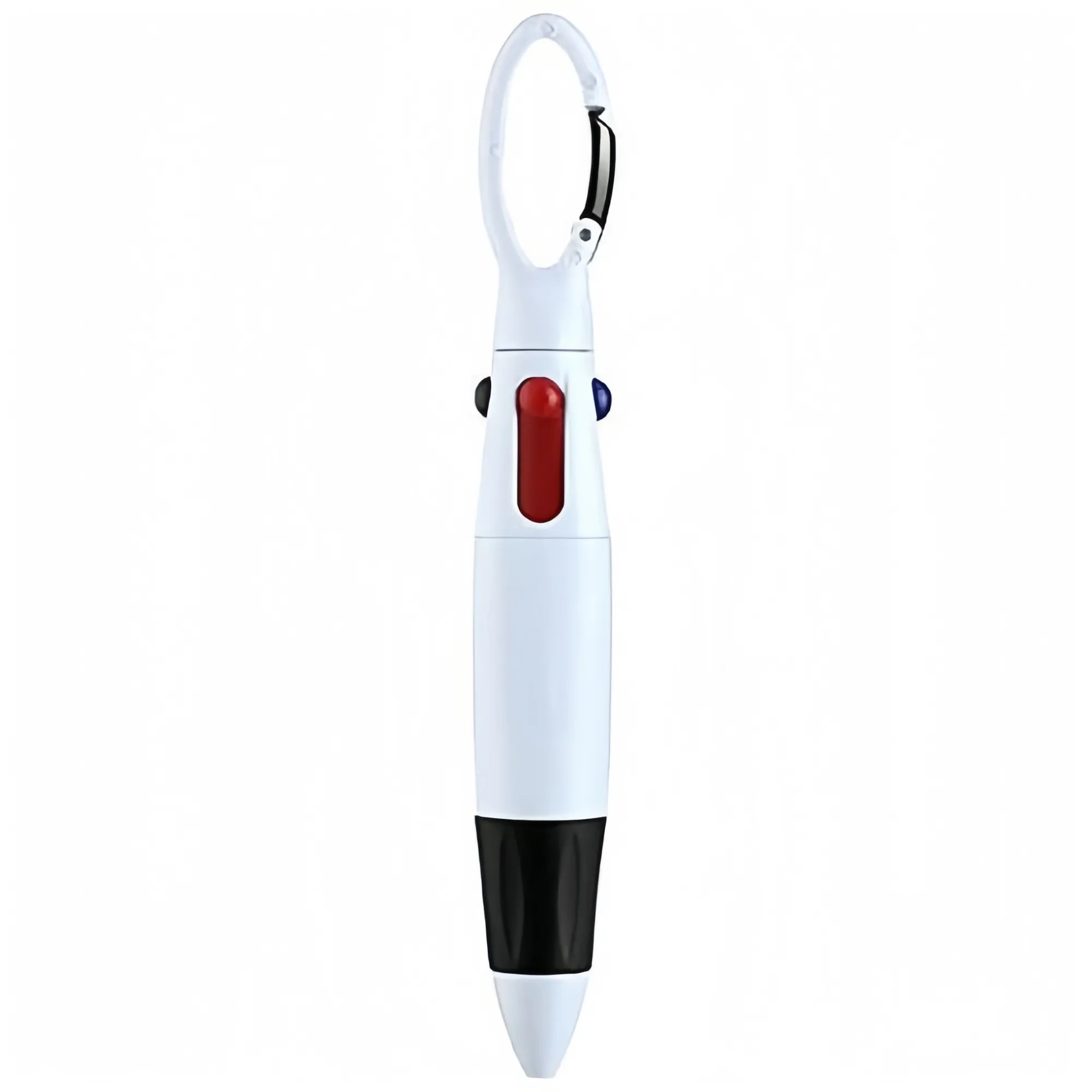 4-In-1 Retractable Ballpoint Pen With Carabiner 1