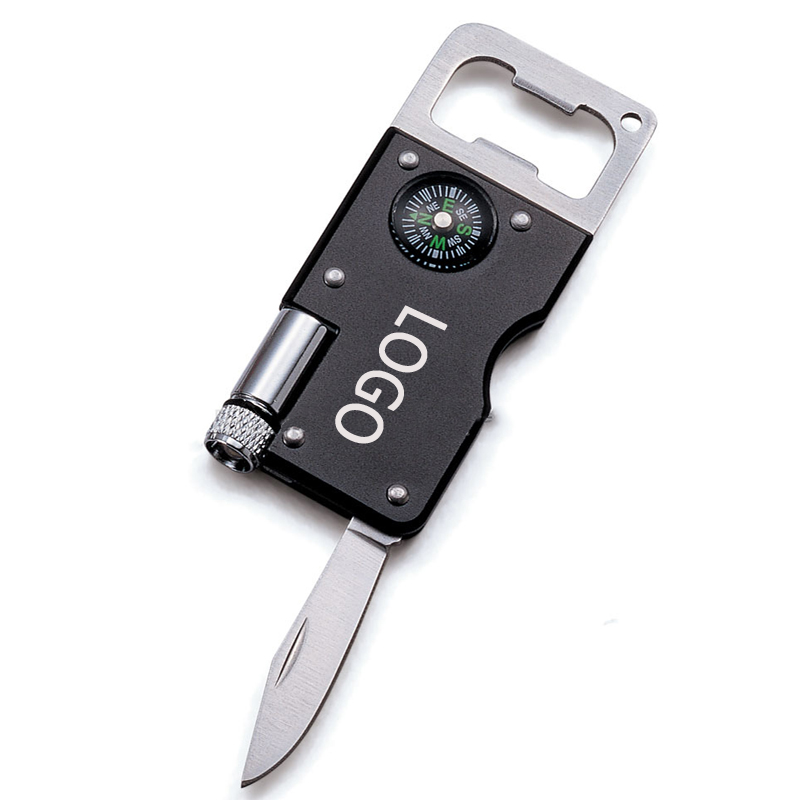 Bottle Opener Multi-tool W/LED Light And Compass