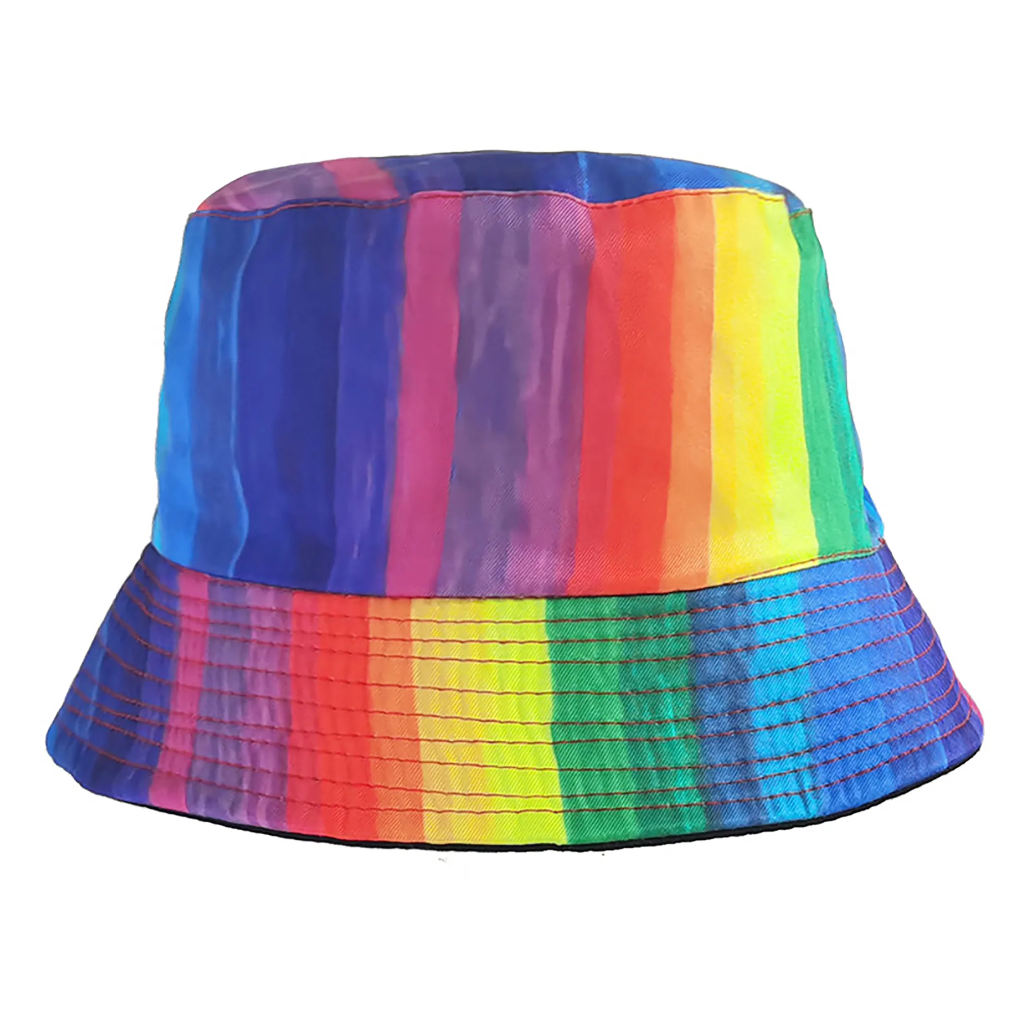 Reversible Men Women Rainbow LGBT Bucket Hat 2