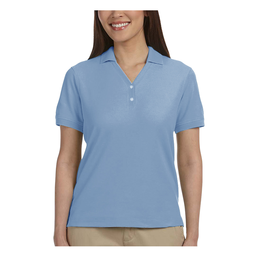 Devon & Jones Ladies' Short-Sleeve Y-Collar Polo Shirts 14