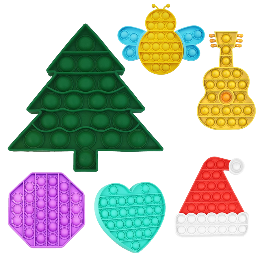 Custom Shape Pop Fidget Toy - 2 in Wide 3