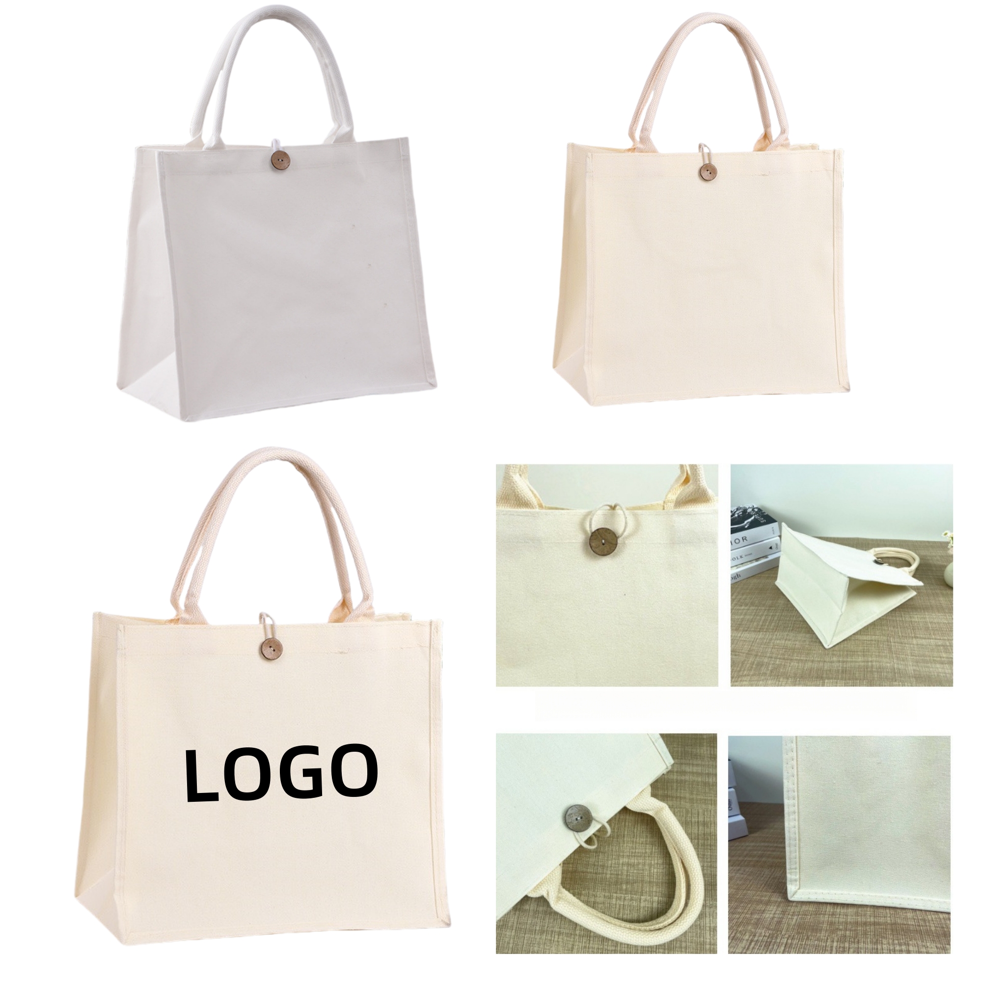 Minimalist Canvas Tote Bag, custom tote bag with logo imprint 1