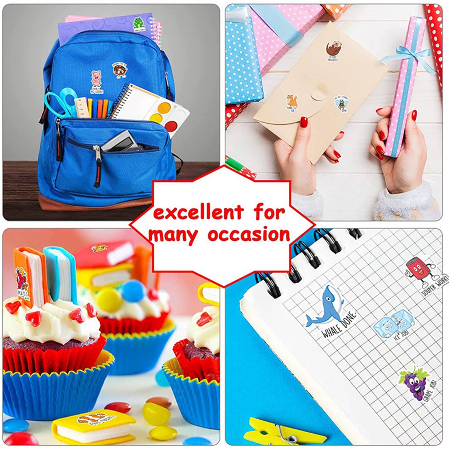 Waterproof Cartoon Stickers for Kids Classroom 7