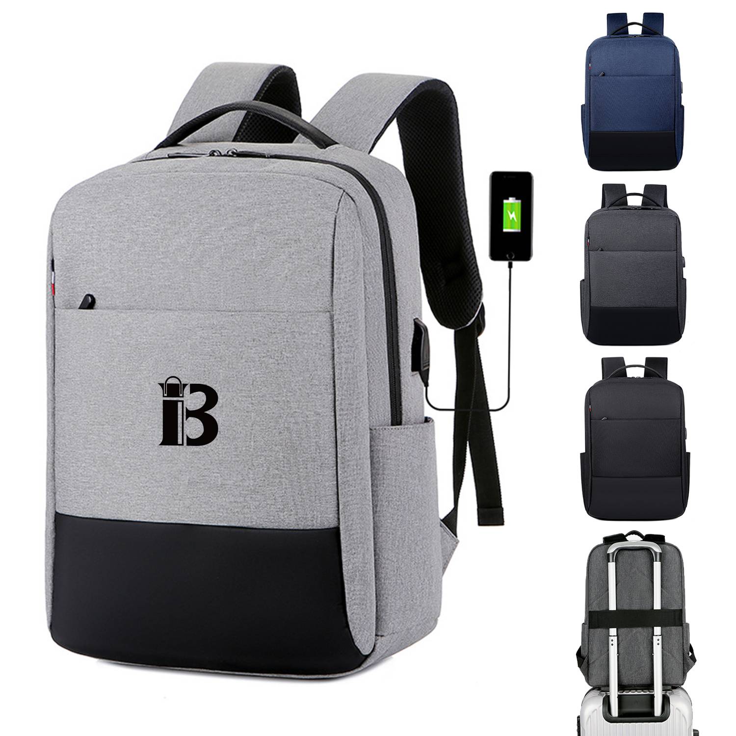 USB Rechargeable Business Backpack 2