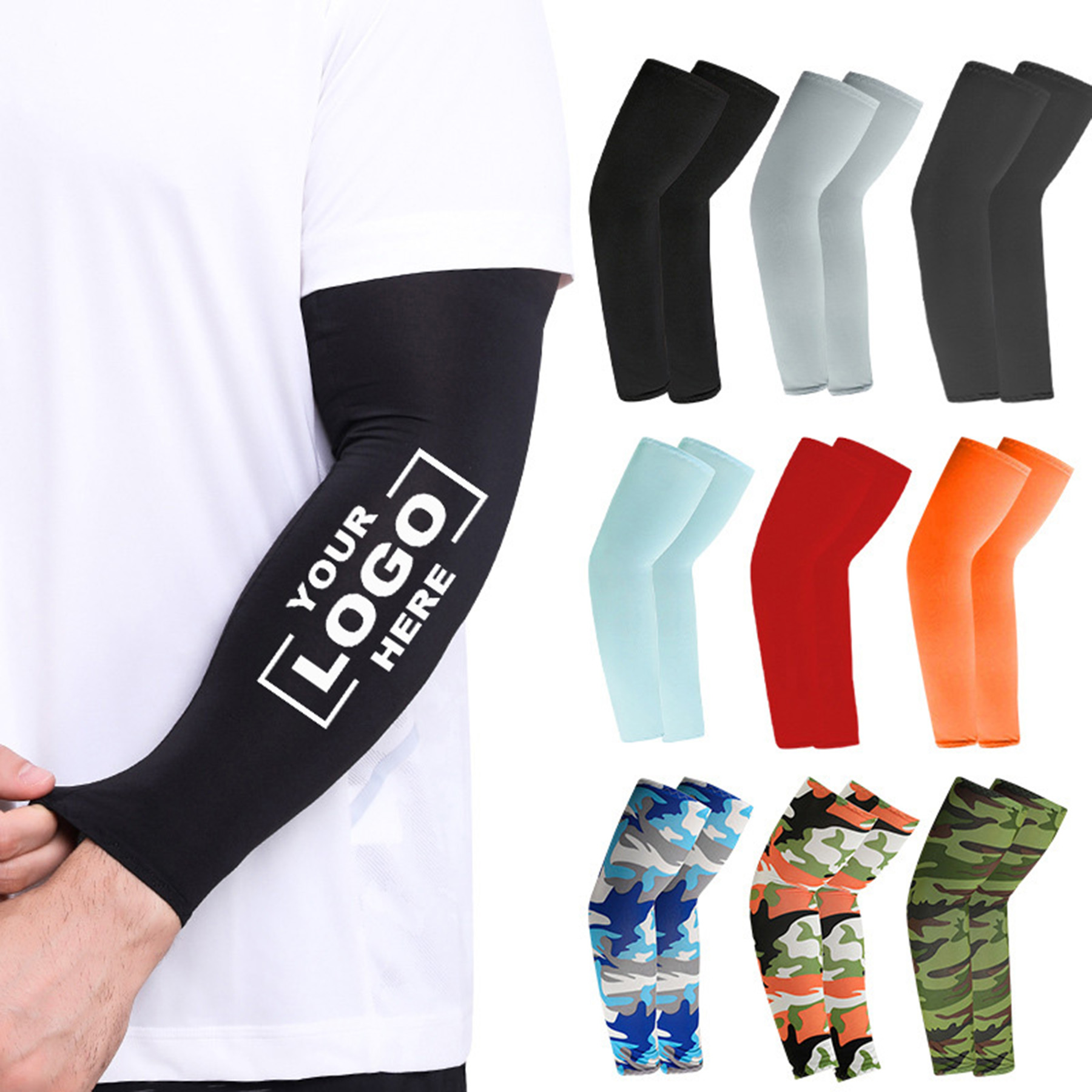 Dye-sublimated stretchy arm sleeves 8
