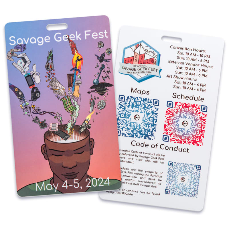 Full Color Printed PVC Cards - 5 X 3 Inch 10