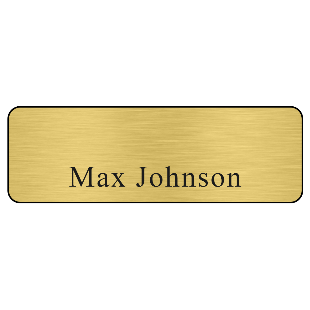 Hollywood Plastic Name Badge (Standard Size 1" x 3") 1