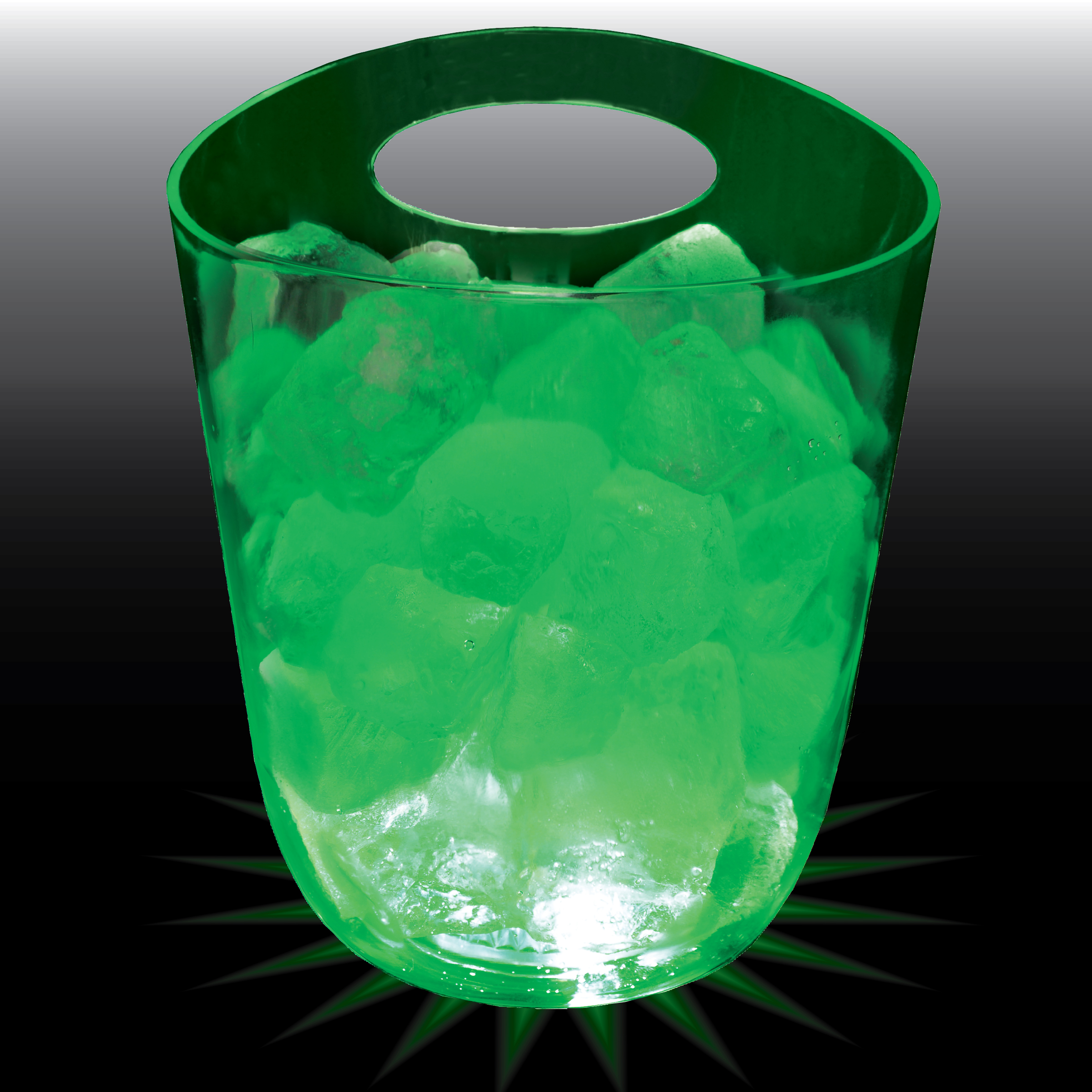 125oz Lites Up Plastic Champagne Ice Bucket with Handle 4