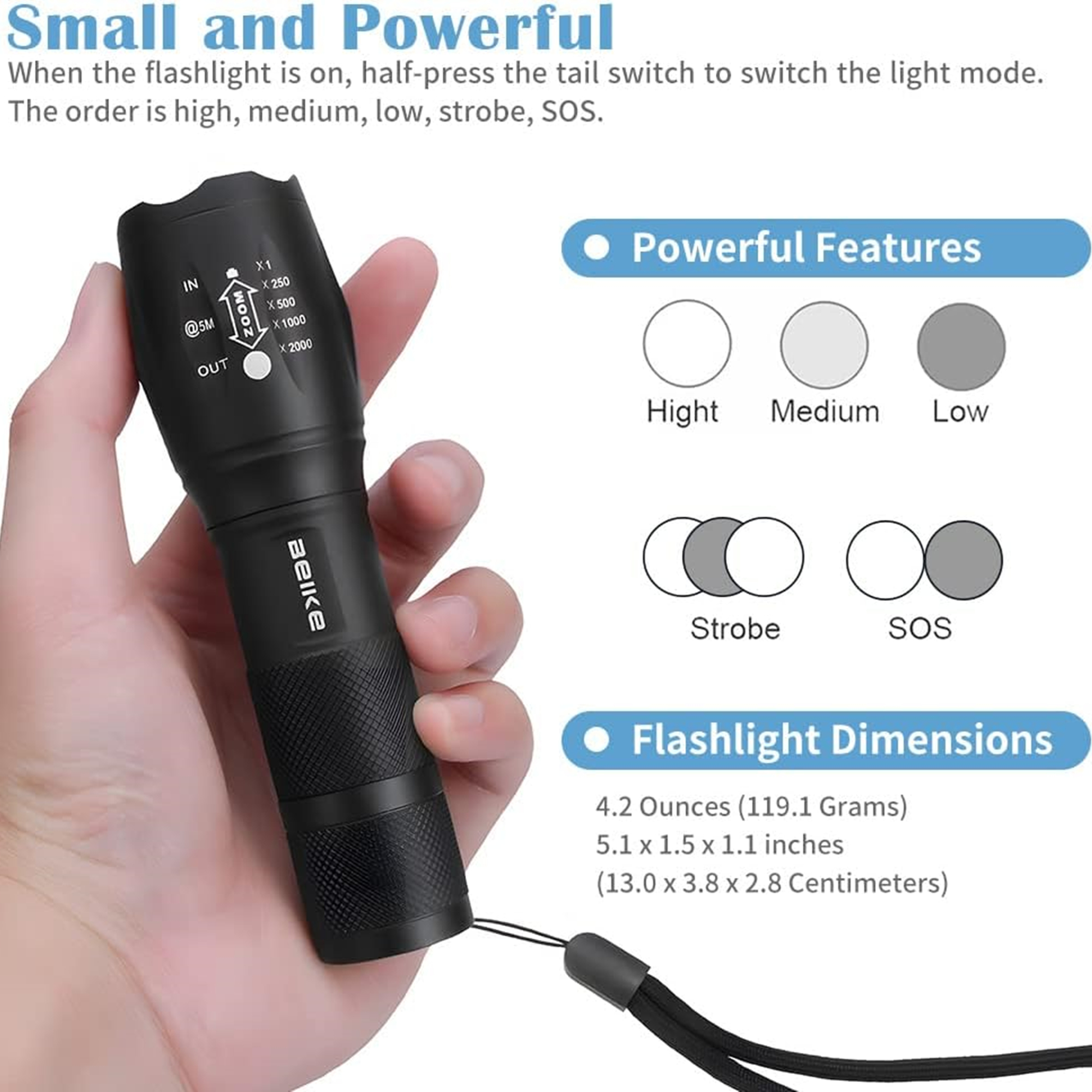 Zoomable LED Flashlight 3