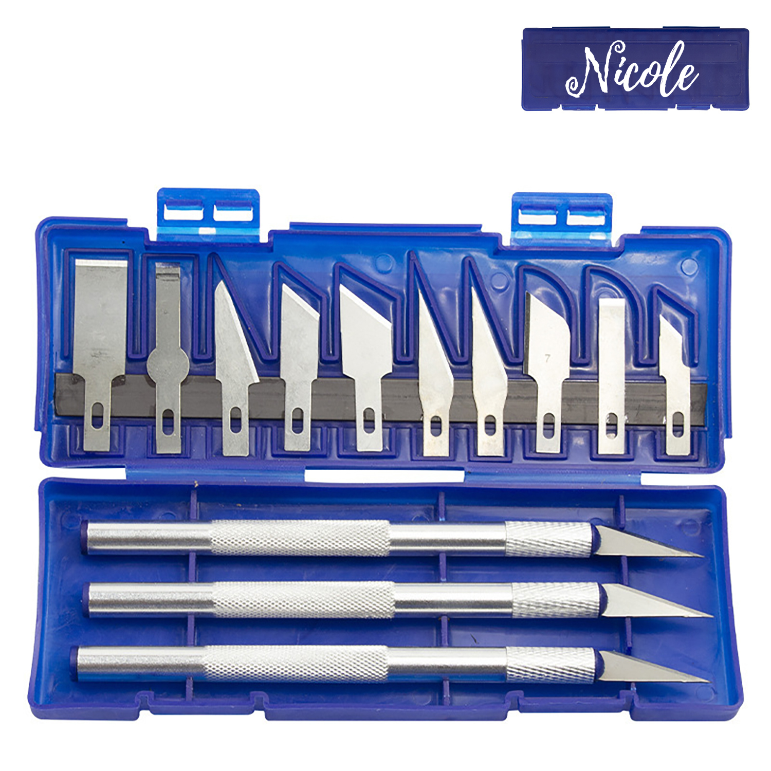 Art Craft Knife Set w/ Plastic Storage Box 4