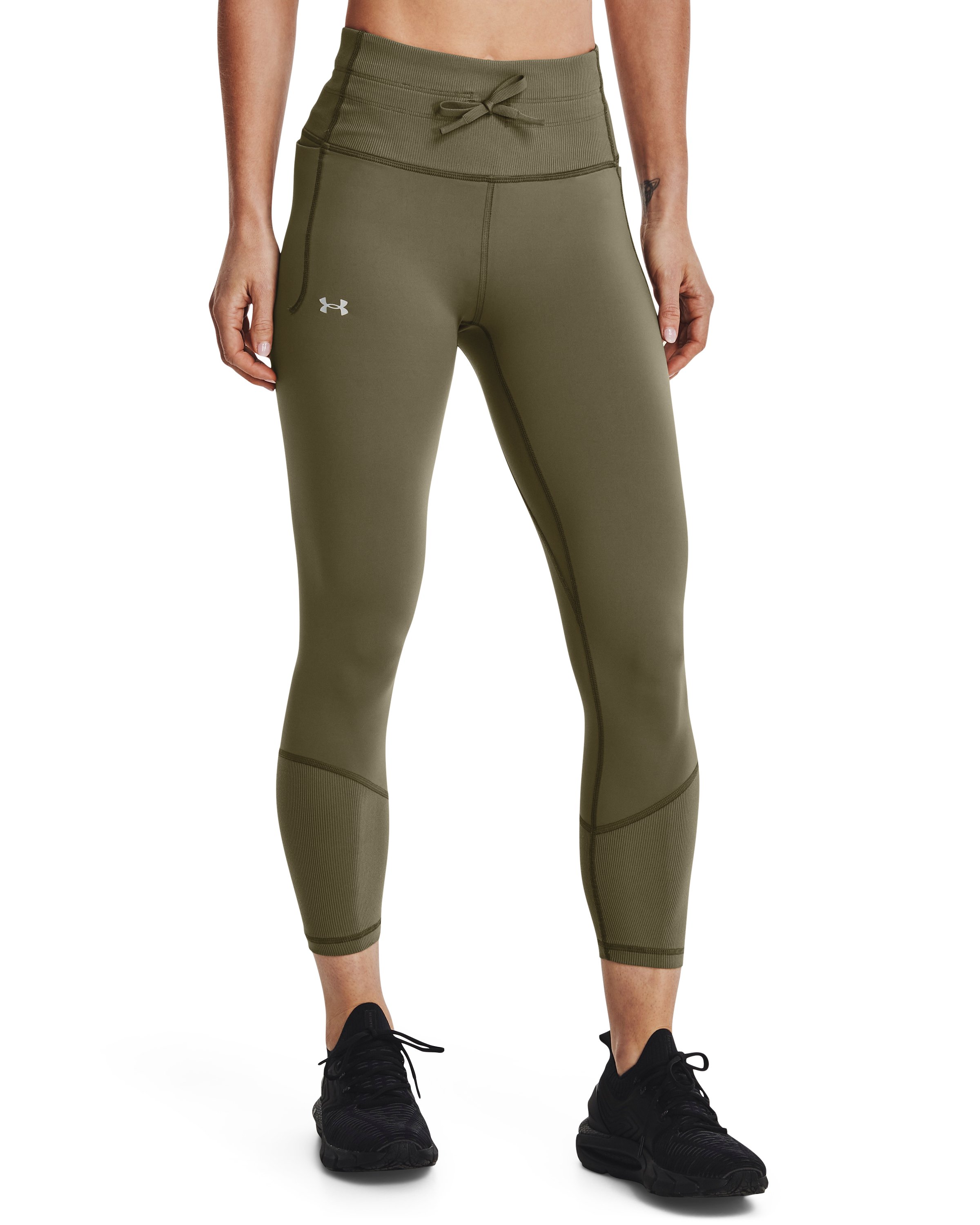 UA Meridian Rib Waistband Women's Ankle Leggings 10
