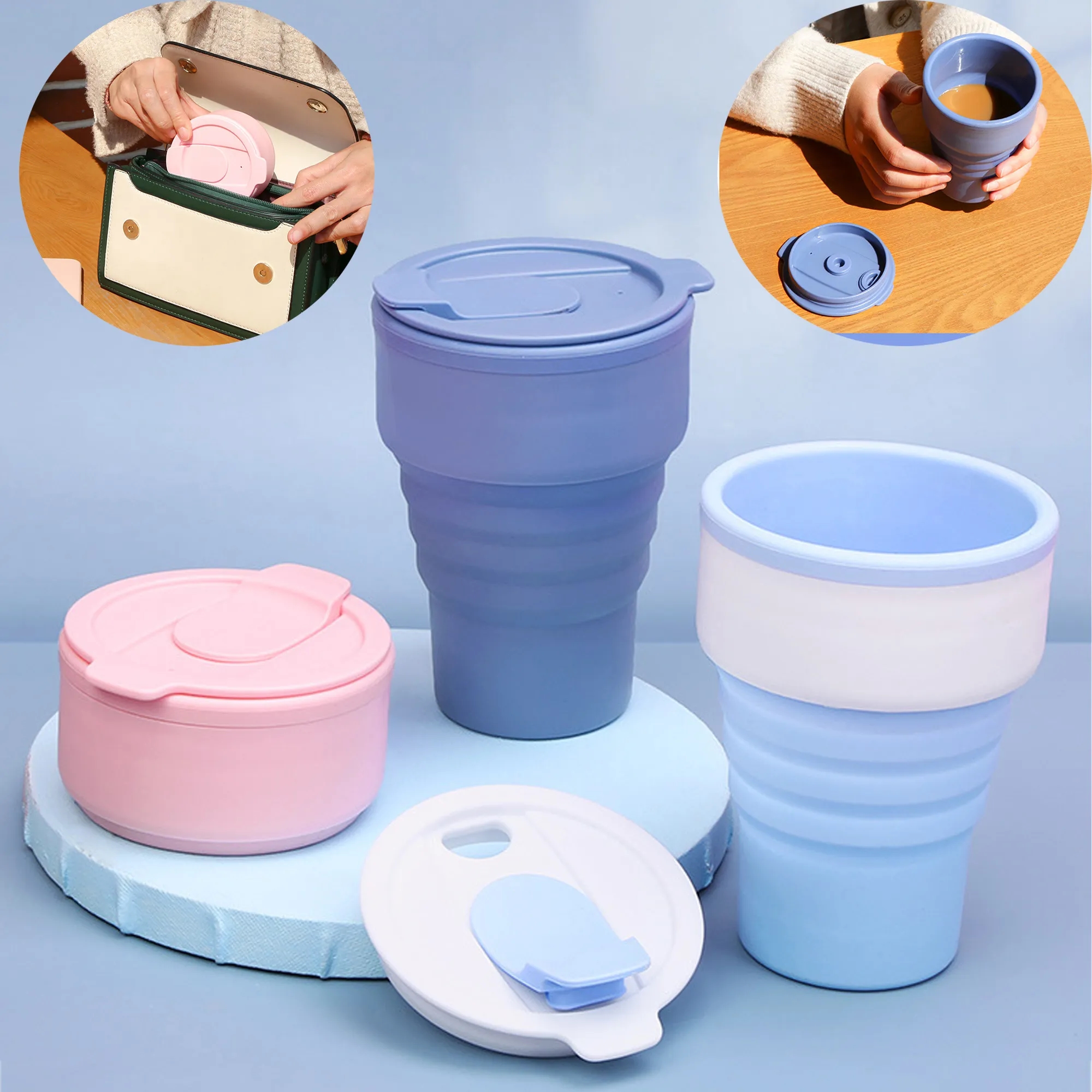 Fexisip Pro,Silicone+PP Collapsible Travel Cup 2