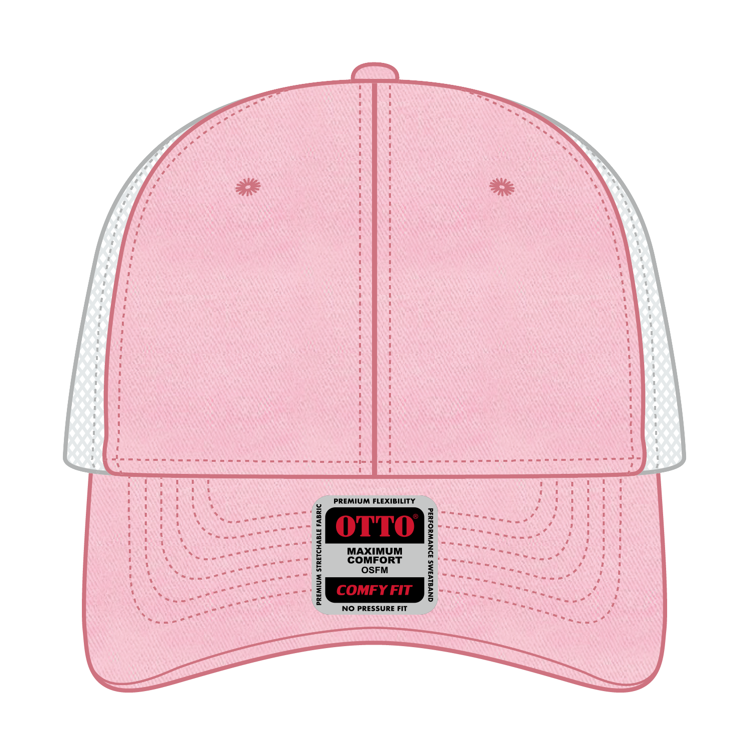OTTO CAP® OTTO COMFY FIT® 6 Panel Low Profile Mesh Back Trucker Hat 33