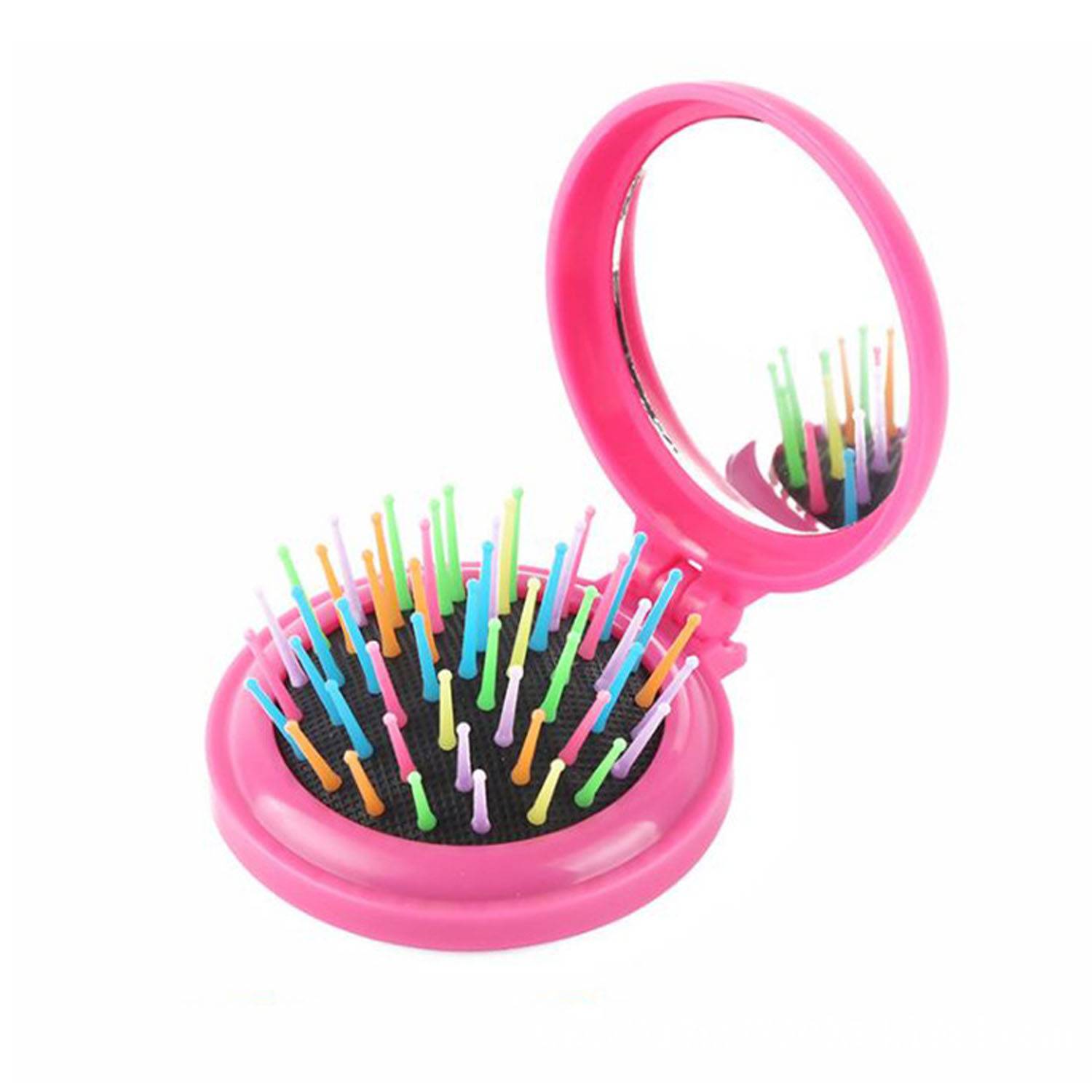 Mini 2-in-1 Plastic Pop-Up Mirror Brush 7