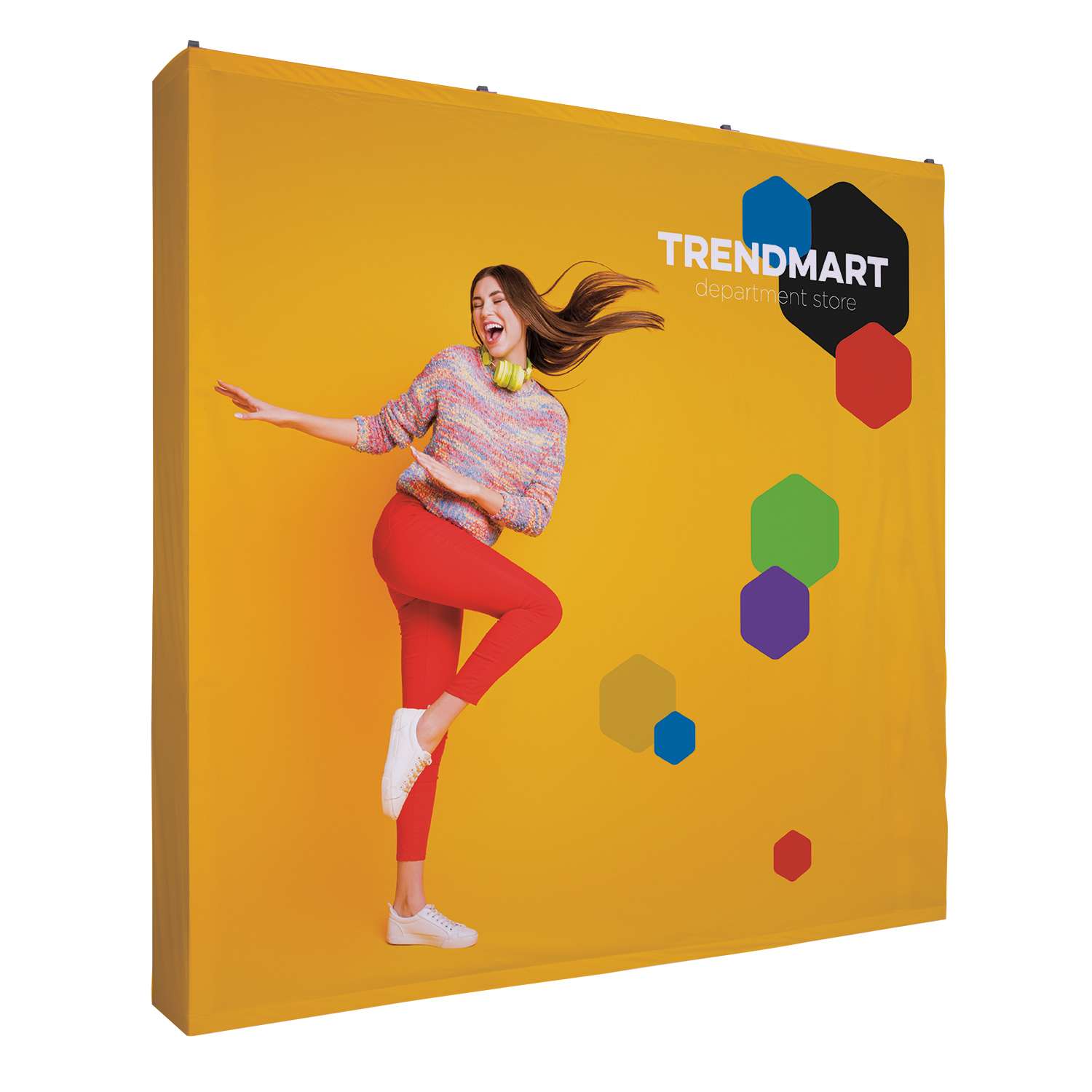 8' Straight Splash Floor Display Wrap Kit (Polyester Knit)