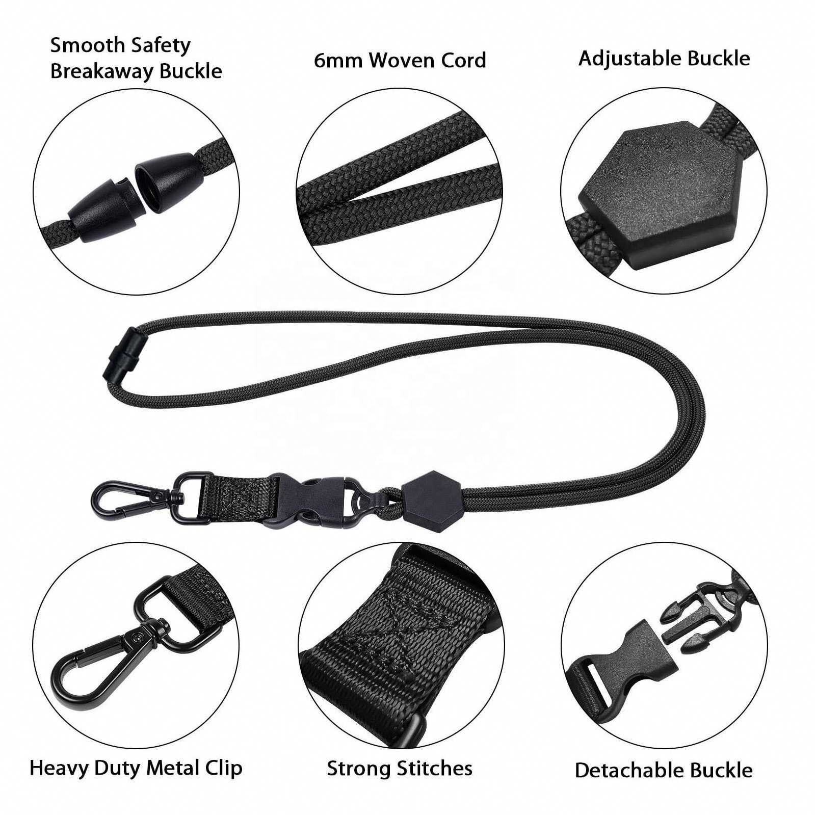 Adjustable Round Cord Neck Key Lanyard 1