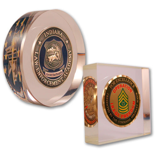 Custom Challenge Coin Acrylic Embedment 1