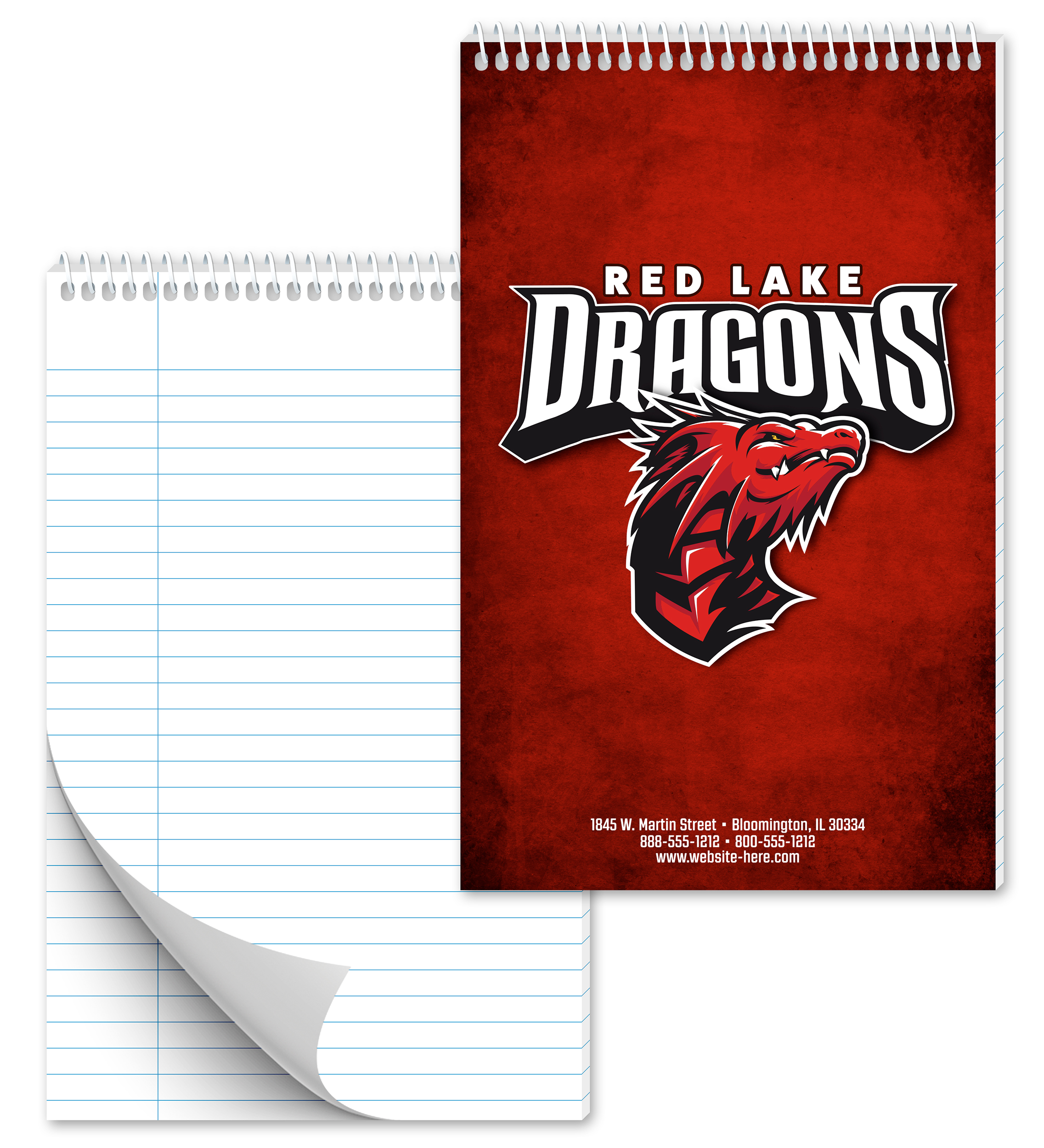 Spiral Bound Notebook - 50 Sheets - 5.125x8.125 (Top Bound) 5