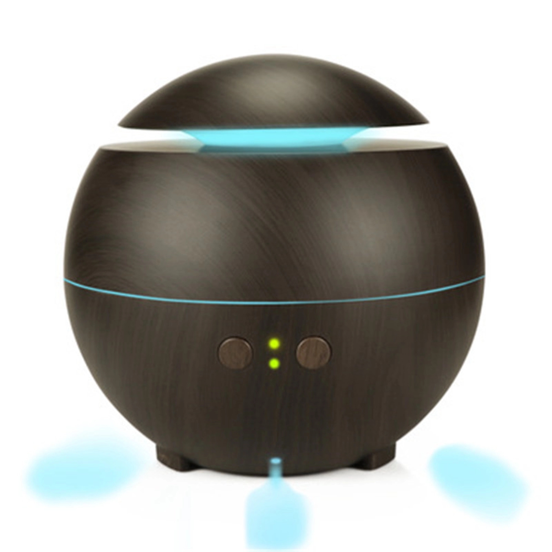 Round Wood Grain Ultrasonic Cool Mist Aroma Humidifier 4