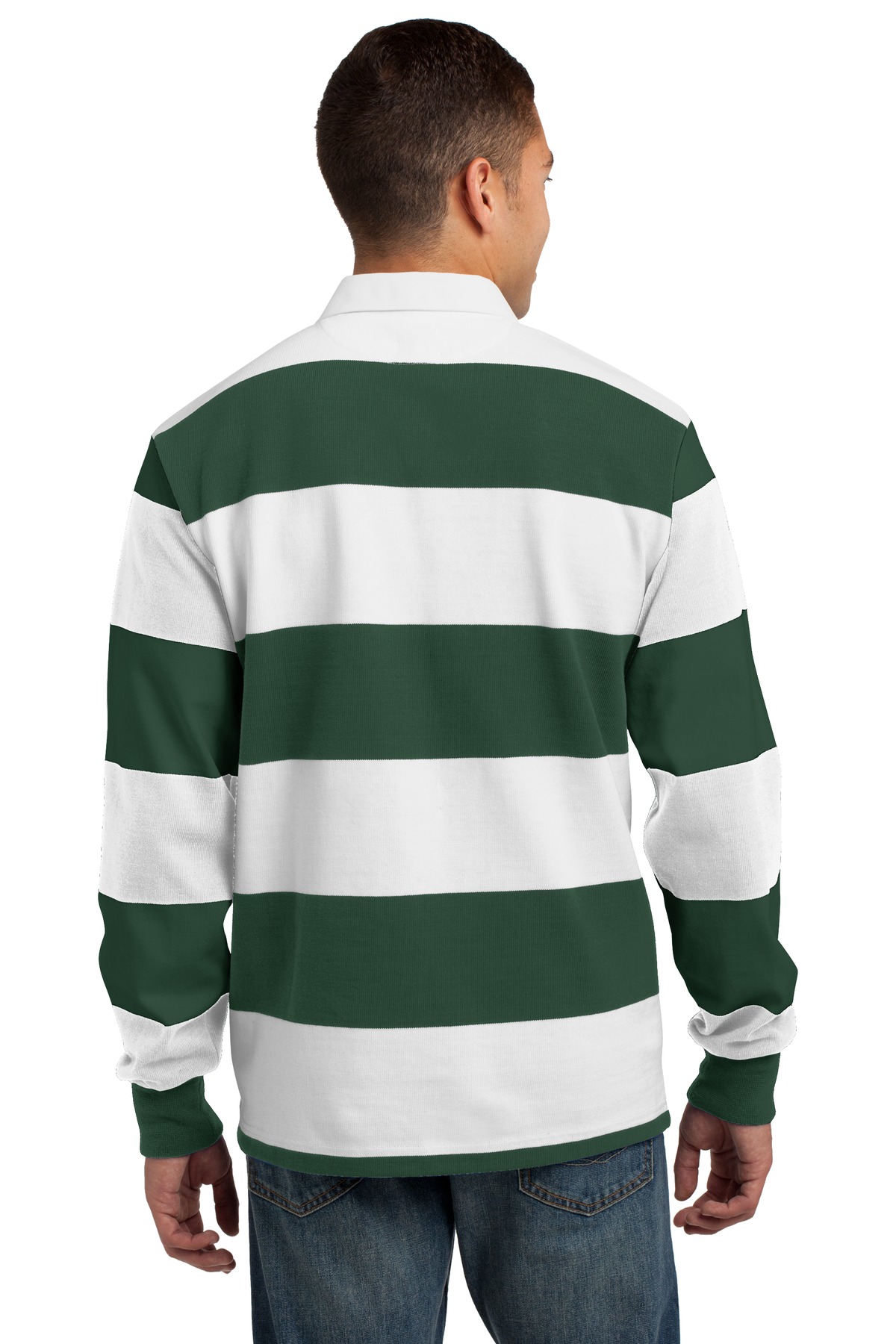 Sport-Tek Classic Long Sleeve Rugby Polo. ST301 18