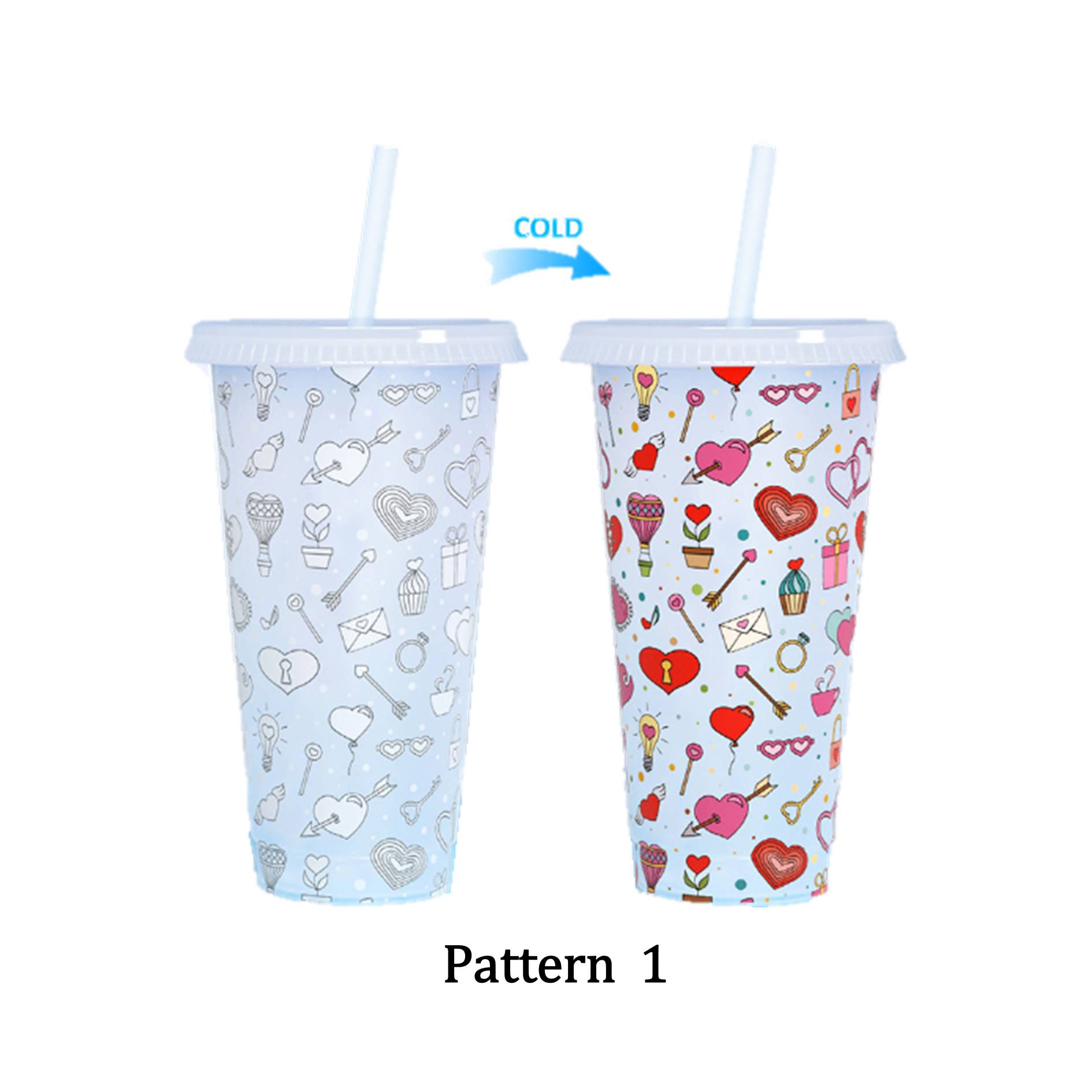Color Changing Plastic Stadium Straw Cup 6