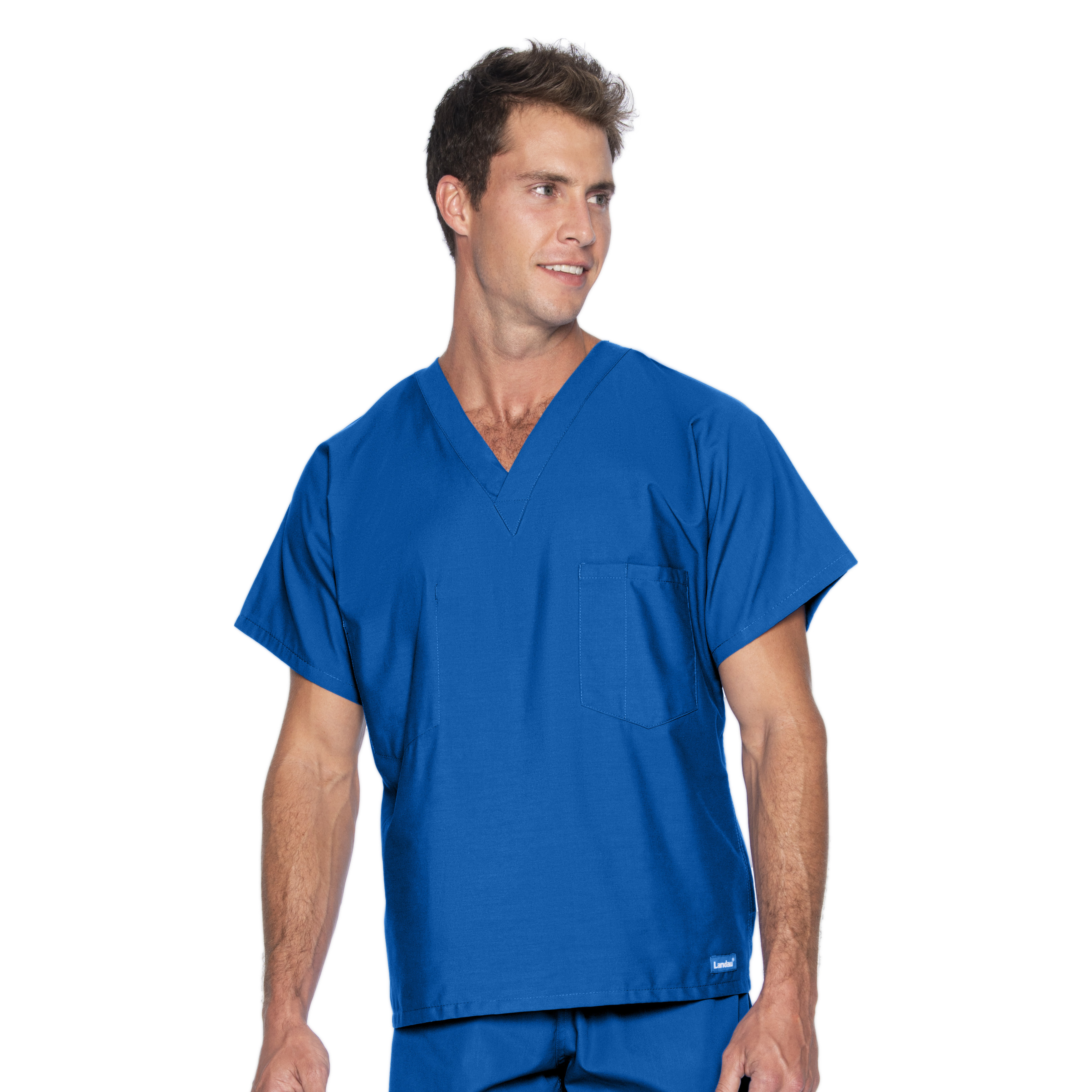Landau - Essentials - Unisex One-Pocket Reversible V-Neck Top 11