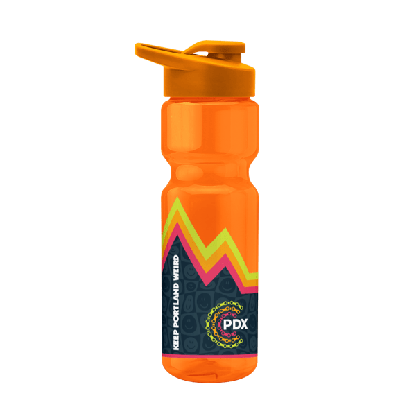 Blazer 28oz Transparent Bike Bottle w/Drink-thru Lid 363