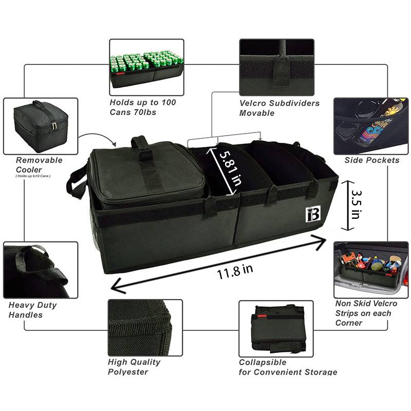 Custom car storage picnic insulated bag 4