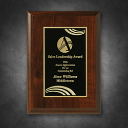Econo Cherry Plaque with Lasered Plate 7