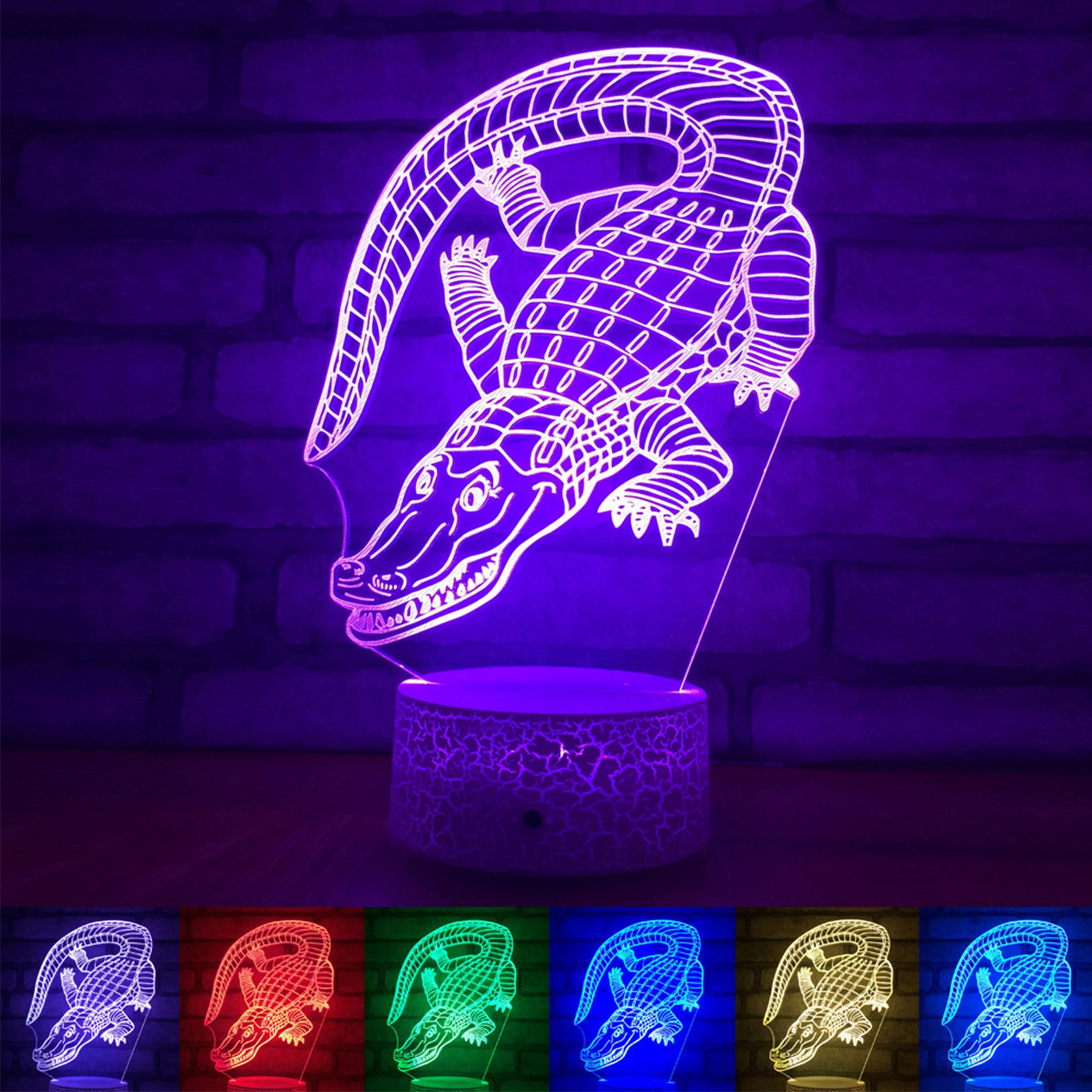 Customizable Pattern Creative 3D Acrylic Night Light 5
