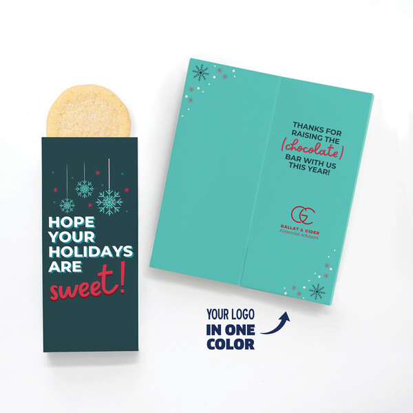 One Color Foil-Stamped Stock Holiday Sentiment Sweeter Cards with Sugar Cookies 3