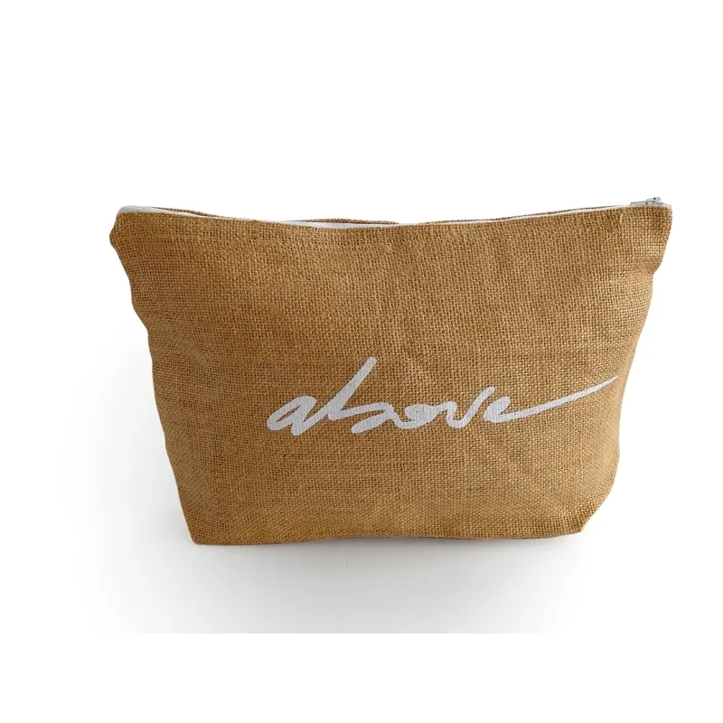 Custom Jute Zipper Pouch 5