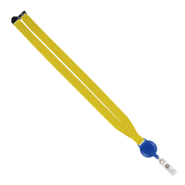 IMPORT 3/4" Polyester Lanyard with Retractable Badge Reel and IPH7 back of neck convenience release. 122