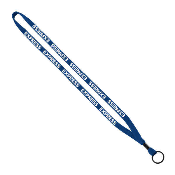 1/2" Cotton Lanyard with Metal Crimp & Split-Ring 72
