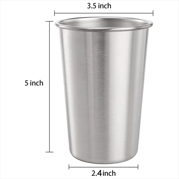 16 Oz Single Wall Stainless Steel Cup 5