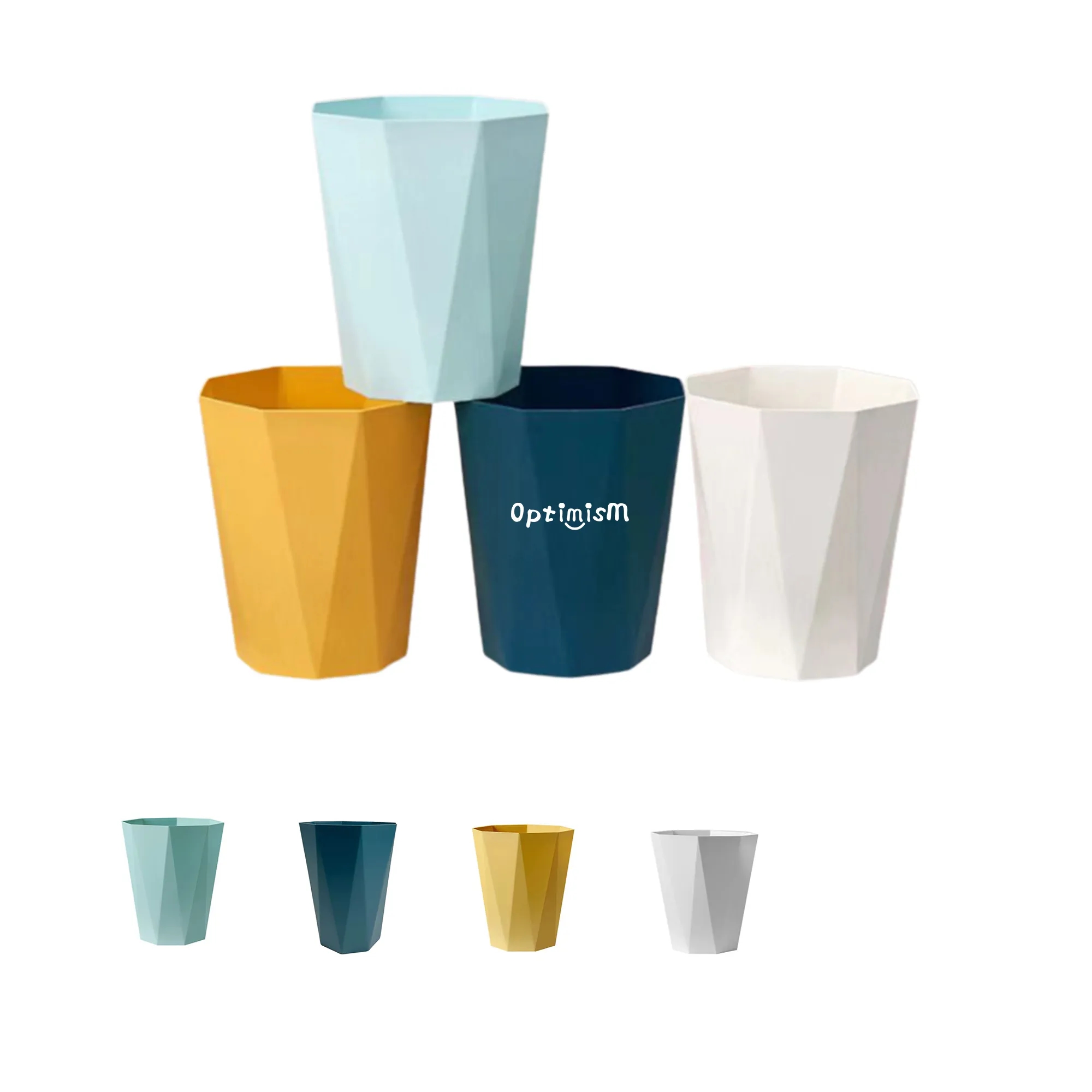 Nordic Rhombus Simple Trash Can Without Lid 2