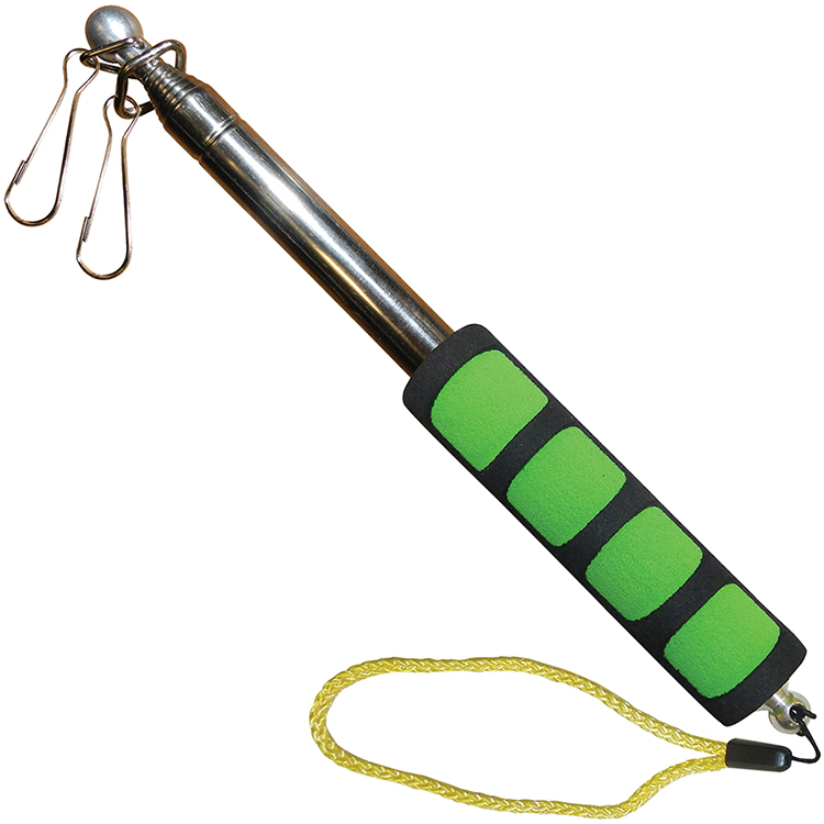 Handheld Telescopic Flagpole - Green Handle 3