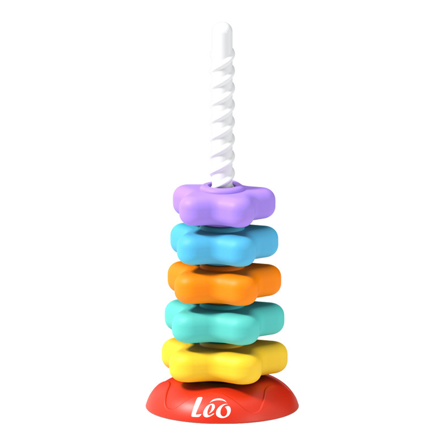 Rainbow Tower Stacking Rotating Spiral Toy 9