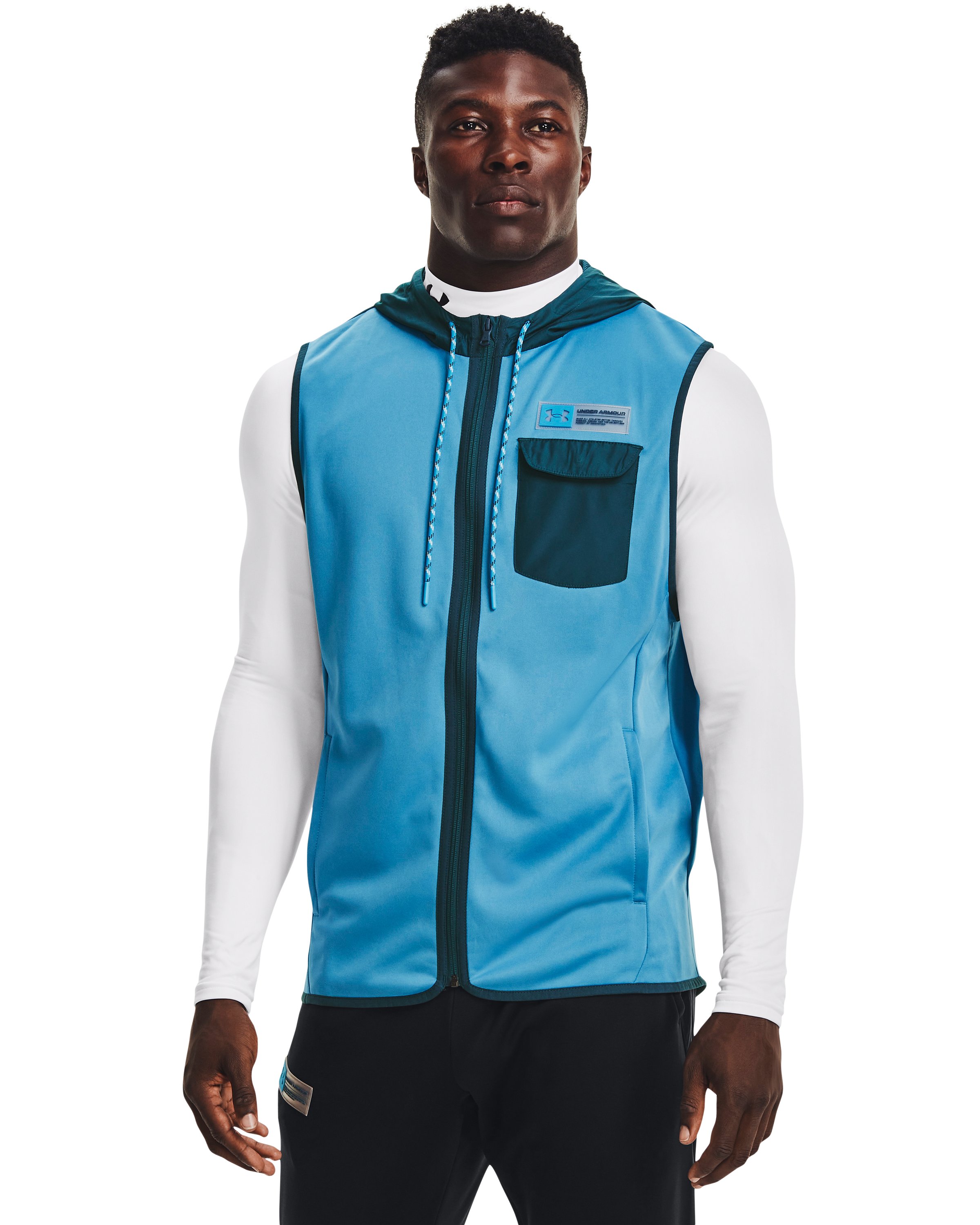 Men's Armour Fleece Storm Hooded Vest 3
