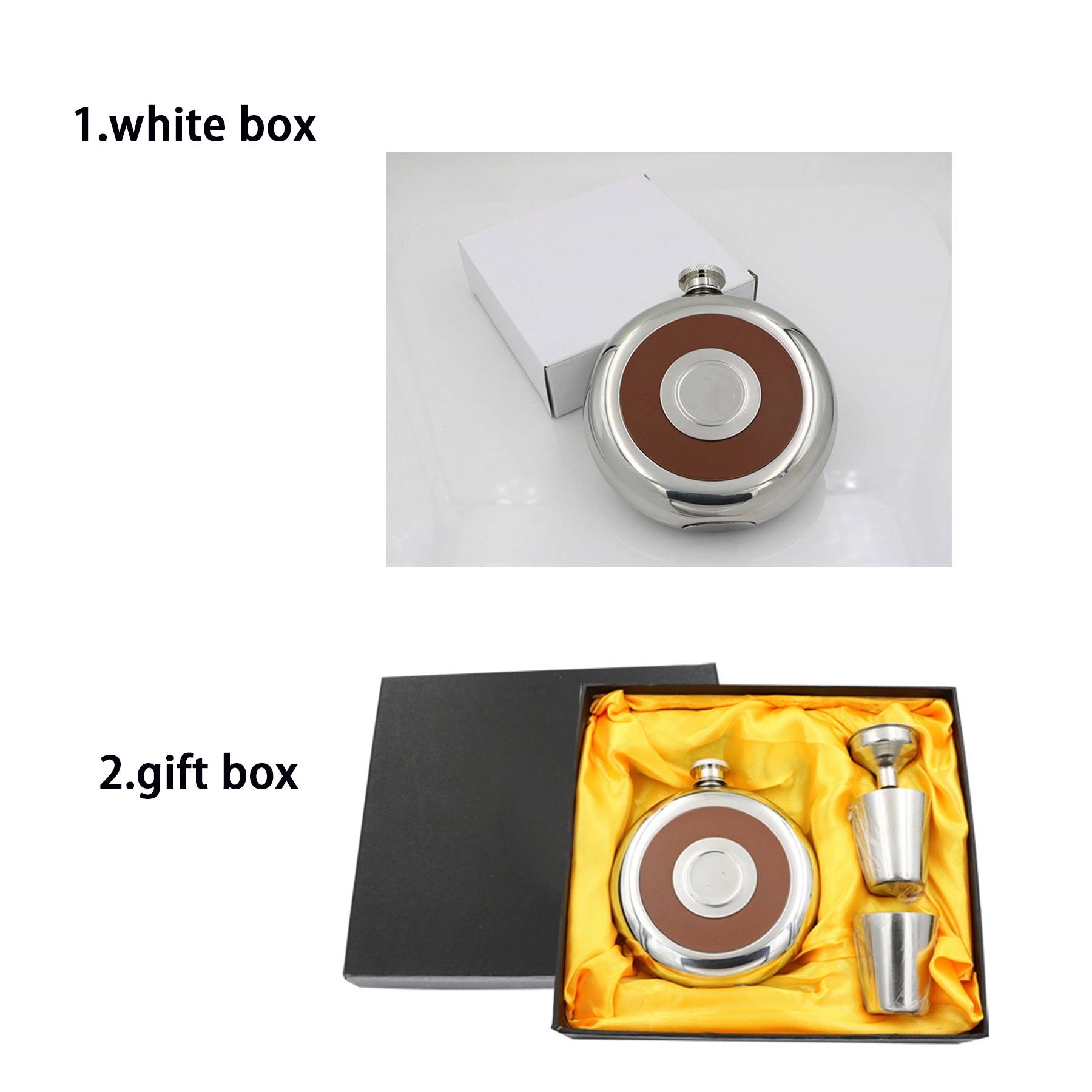 5oz Hip Flask with a Built-in Cup for Liquor, custom water bottle with logo imprint 4