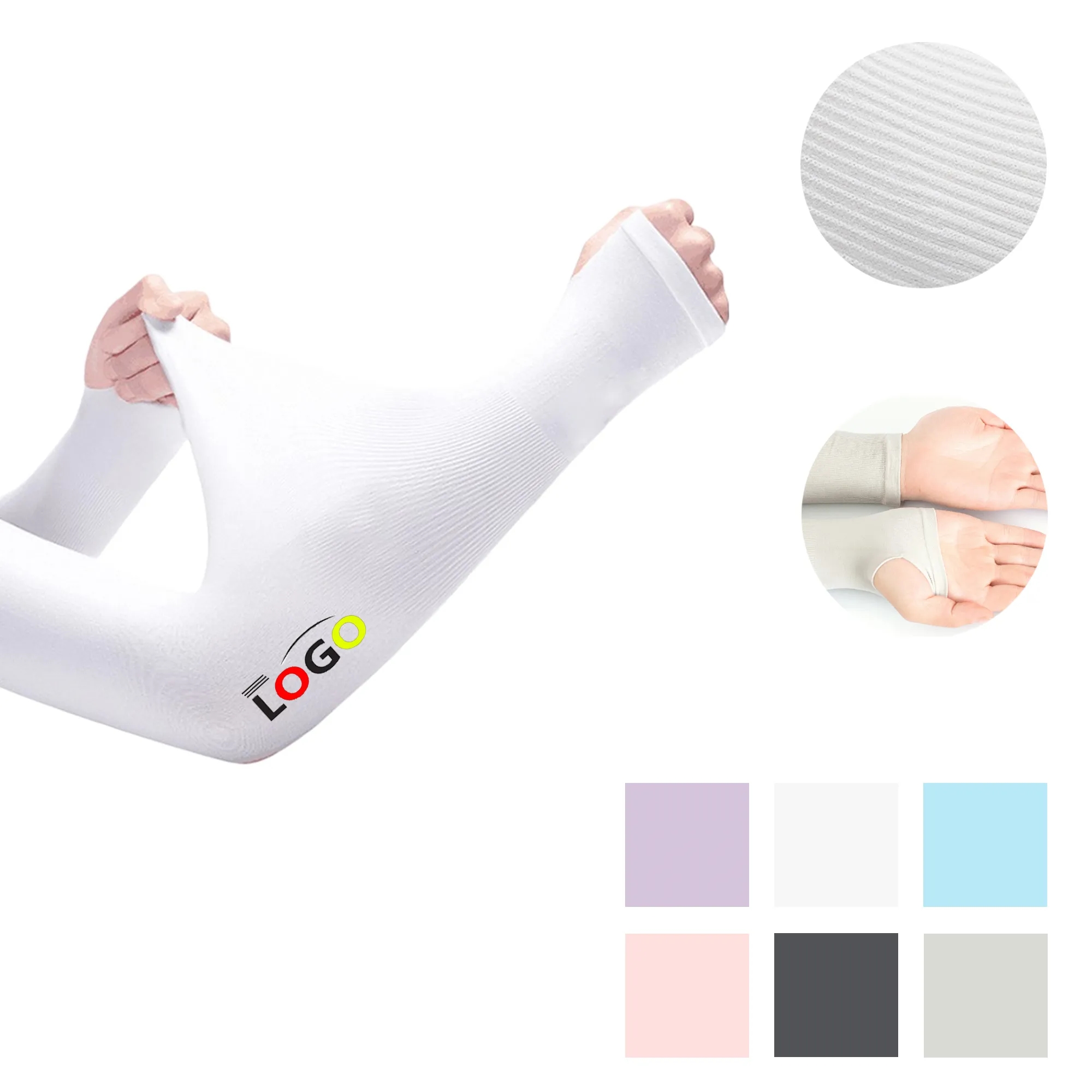 MOQ25 22g Sun Protection Ice Silk Arm Sleeves 32