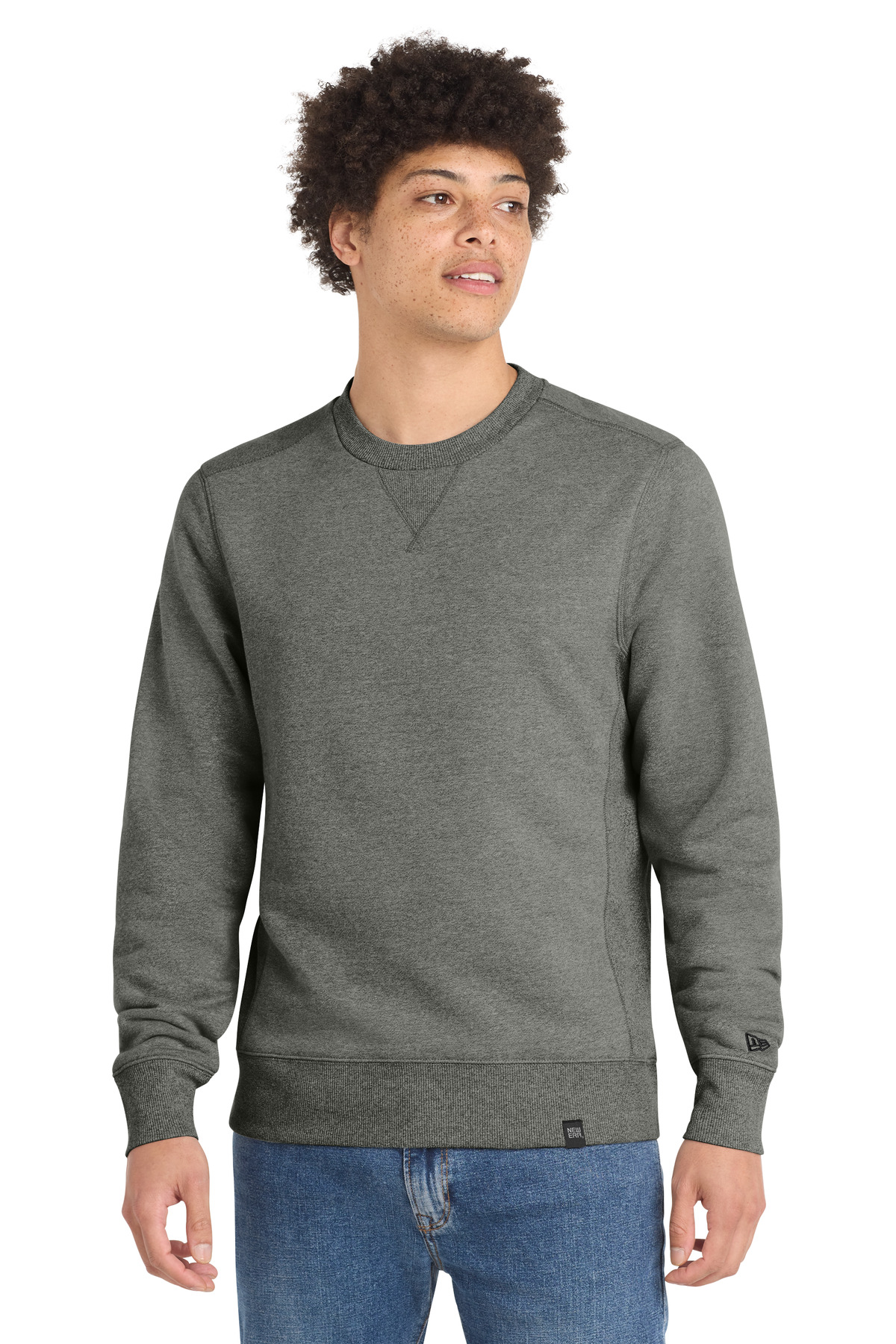 New Era French Terry Crew. NEA501, custom hoodie or sweatshirt with logo imprint 19